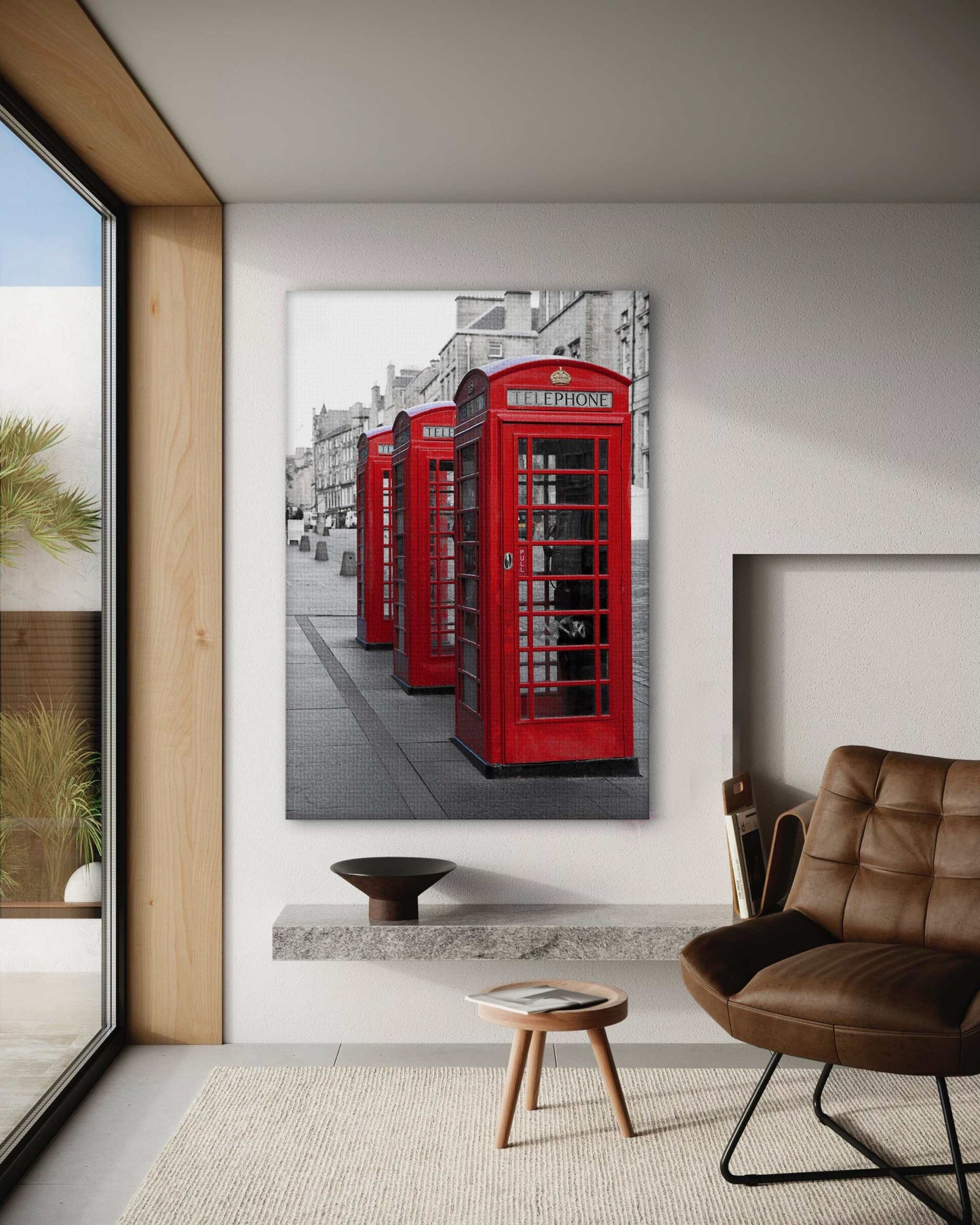 London Telephone Box - Leinwandbild Stadt