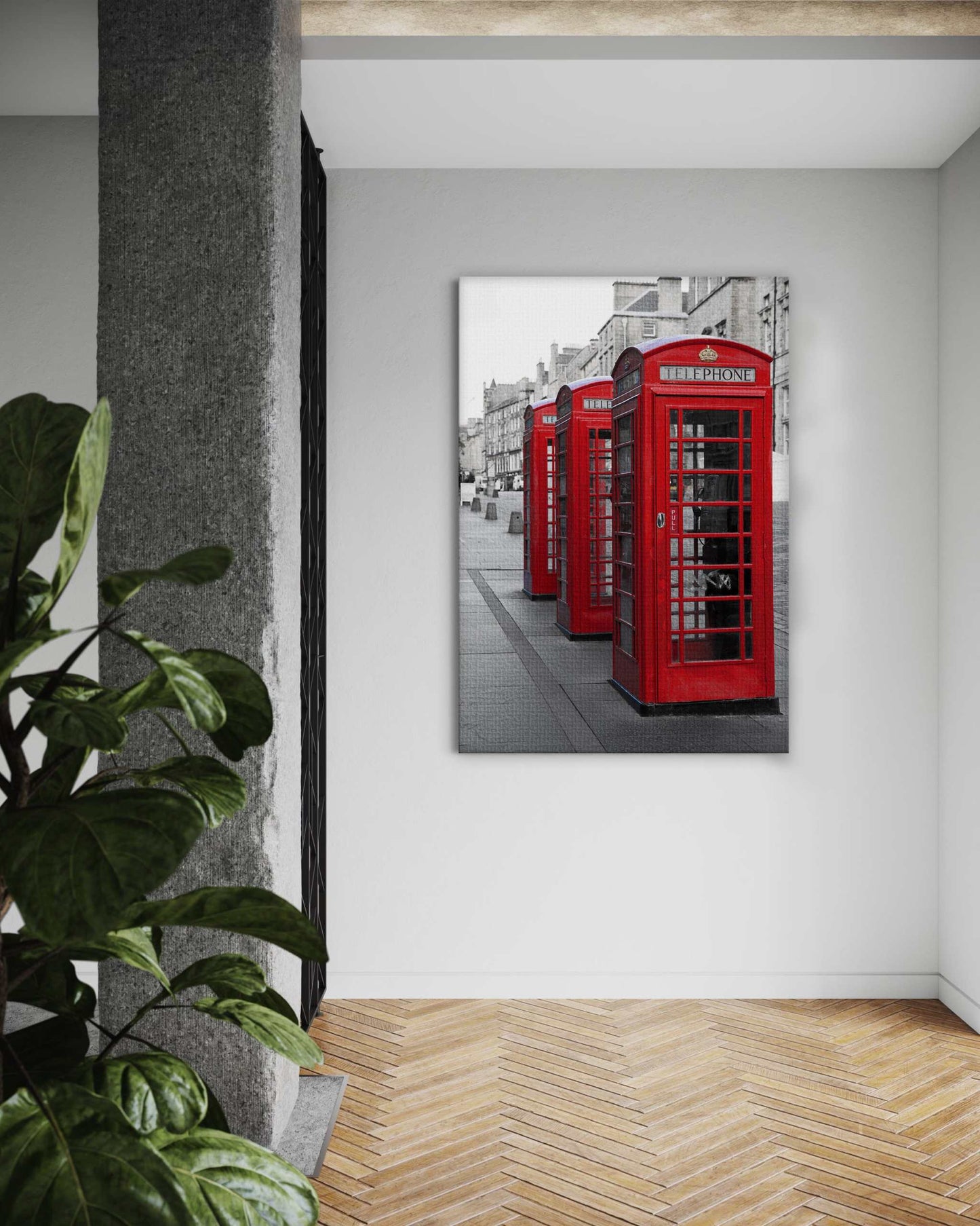London Telephone Box - Leinwandbild Stadt