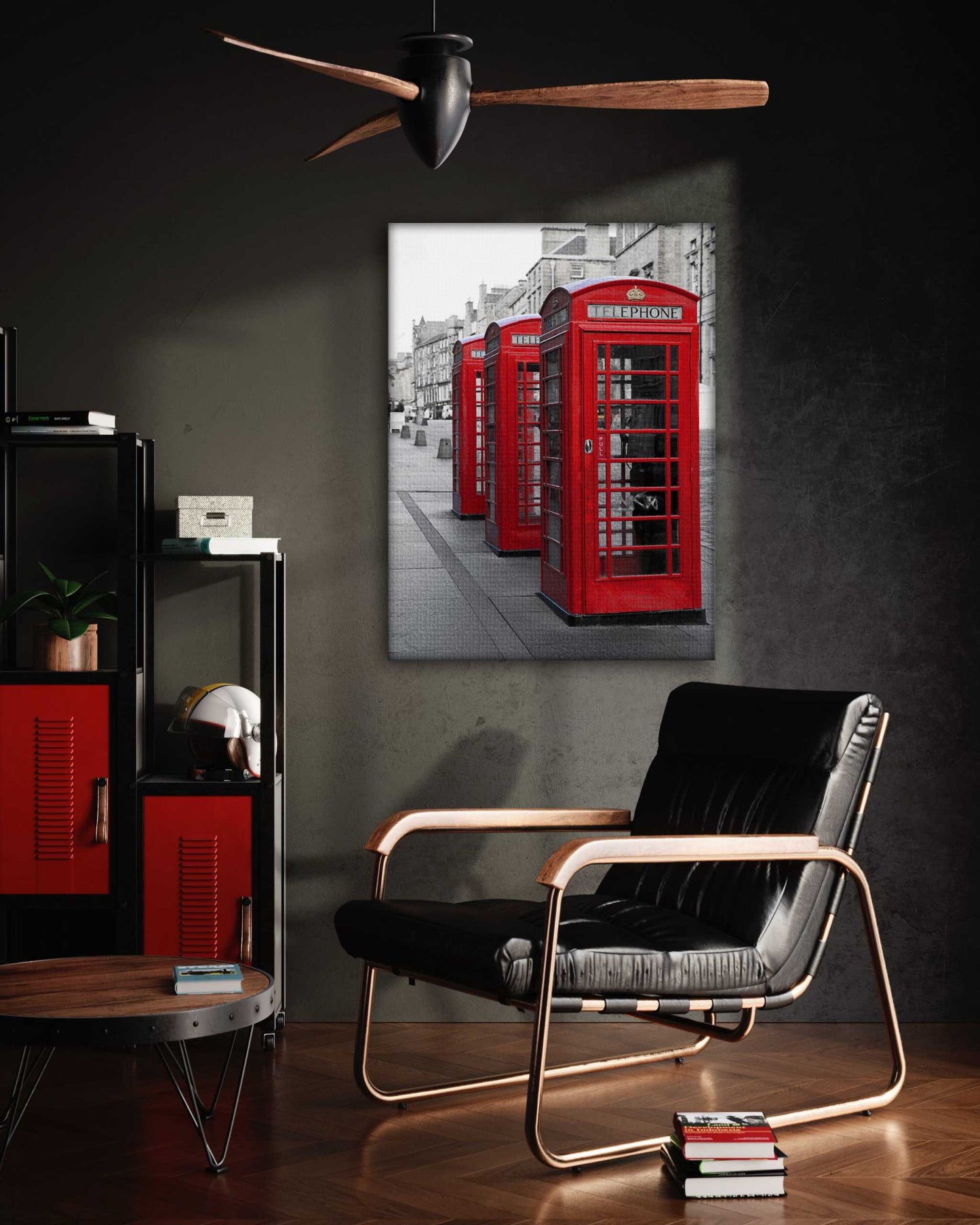 London Telephone Box - Leinwandbild Stadt