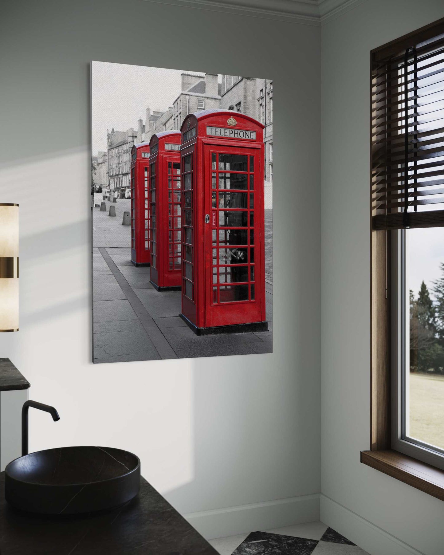London Telephone Box - Leinwandbild Stadt