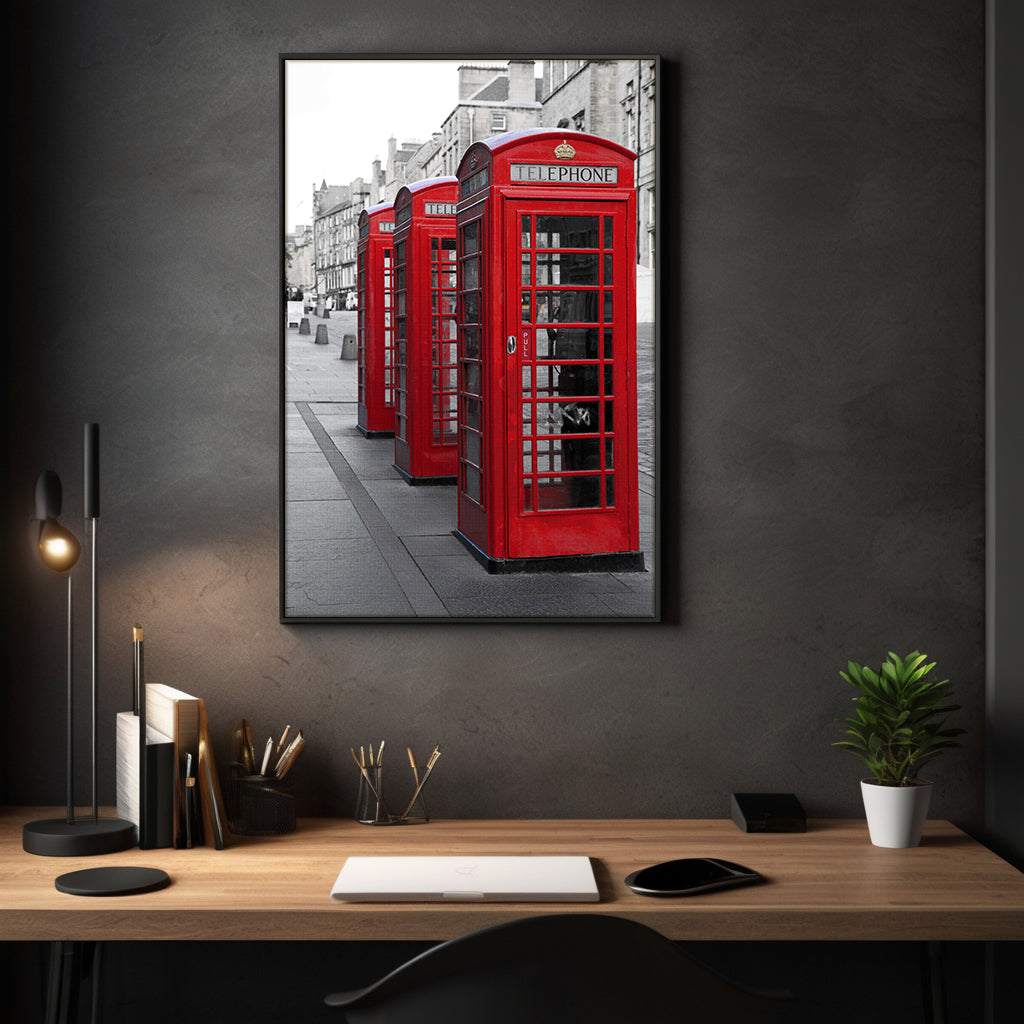 London Telephone Box - Leinwandbild Stadt