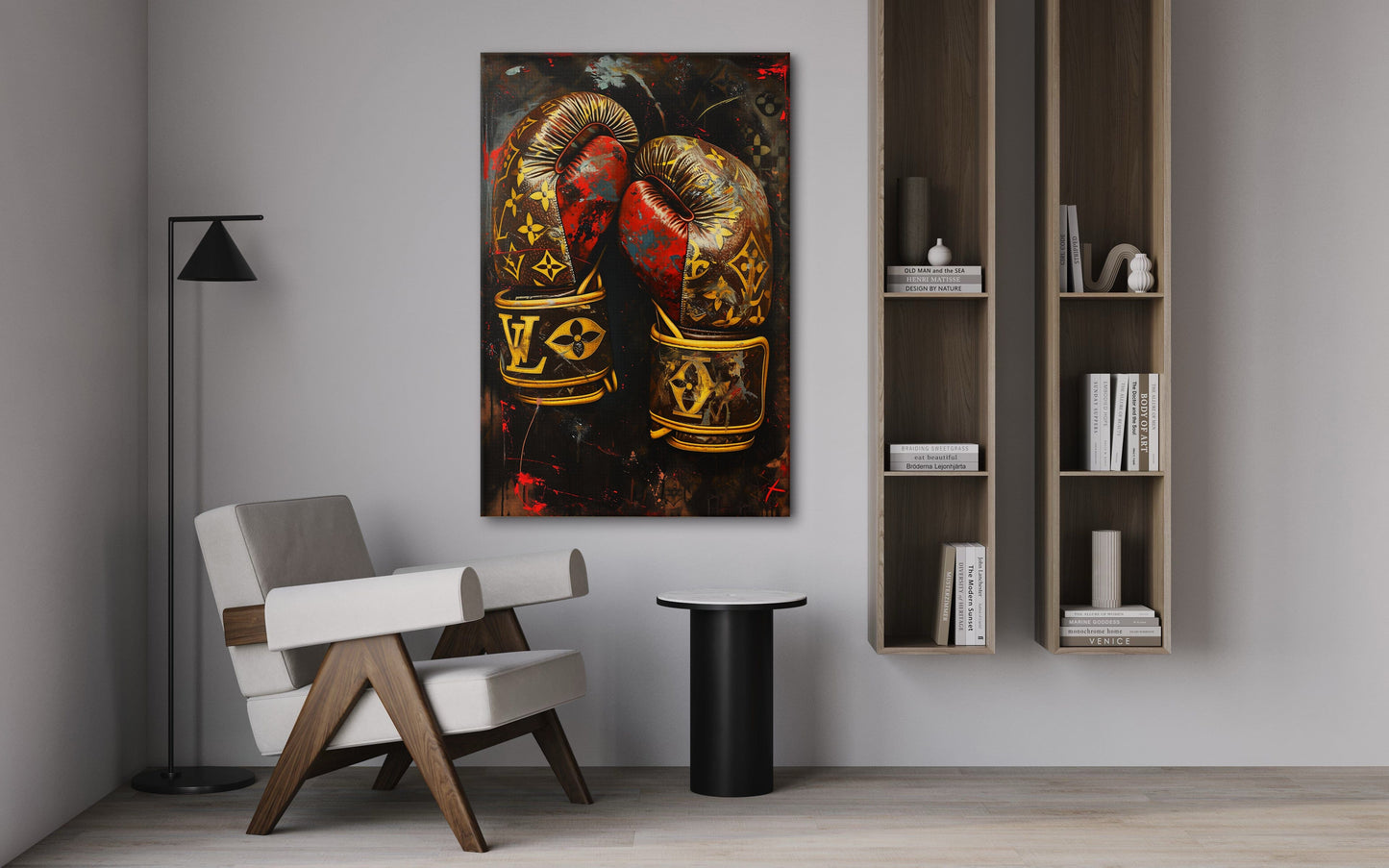 Luxury Boxing Gloves - Leinwandbild Pop Art / Luxuriös