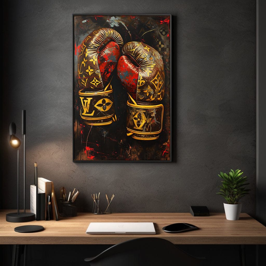 Luxury Boxing Gloves - Leinwandbild Pop Art / Luxuriös