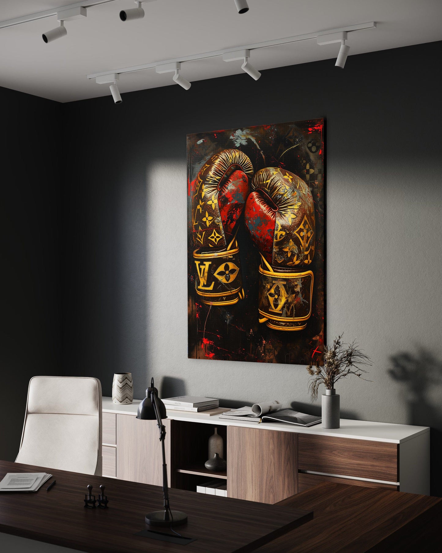 Luxury Boxing Gloves - Leinwandbild Pop Art / Luxuriös