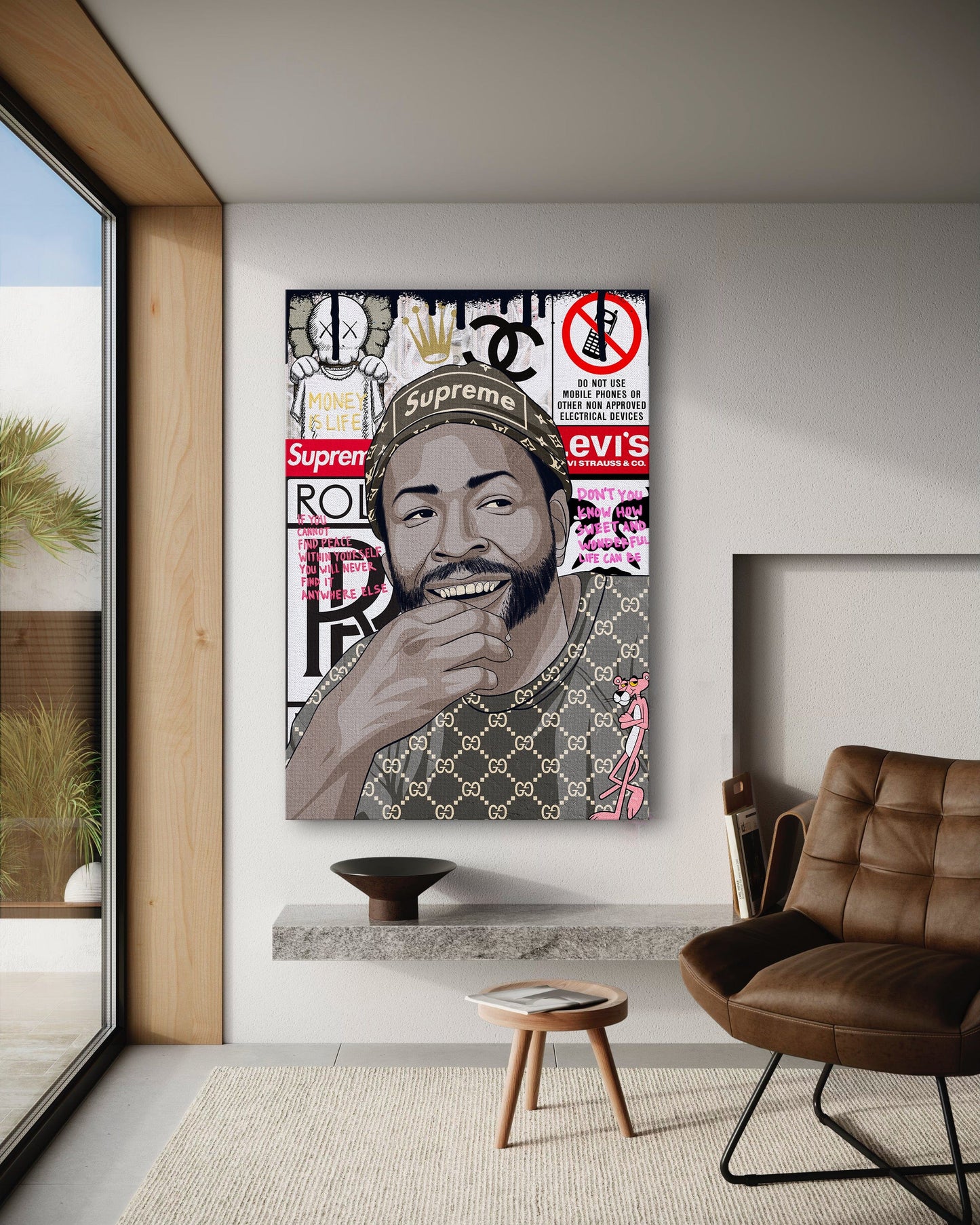 Marvin Gaye - Leinwandbild Pop Art