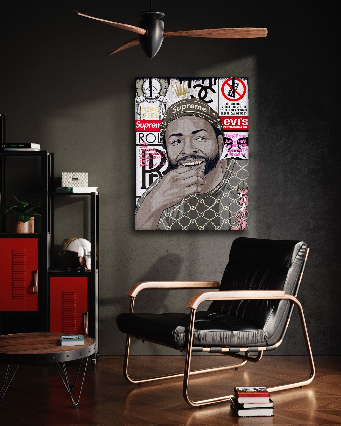 Marvin Gaye - Leinwandbild Pop Art