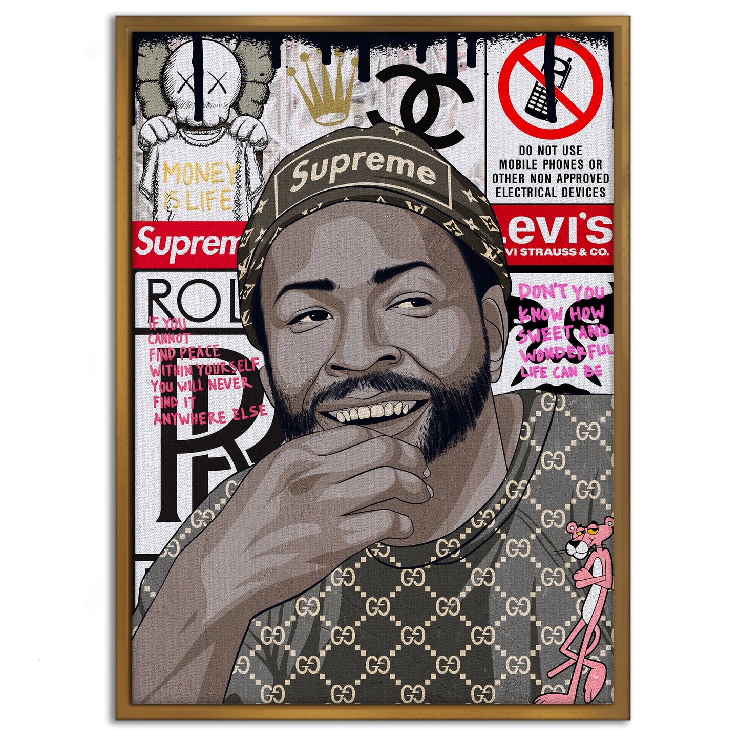 Marvin Gaye - Leinwandbild Pop Art