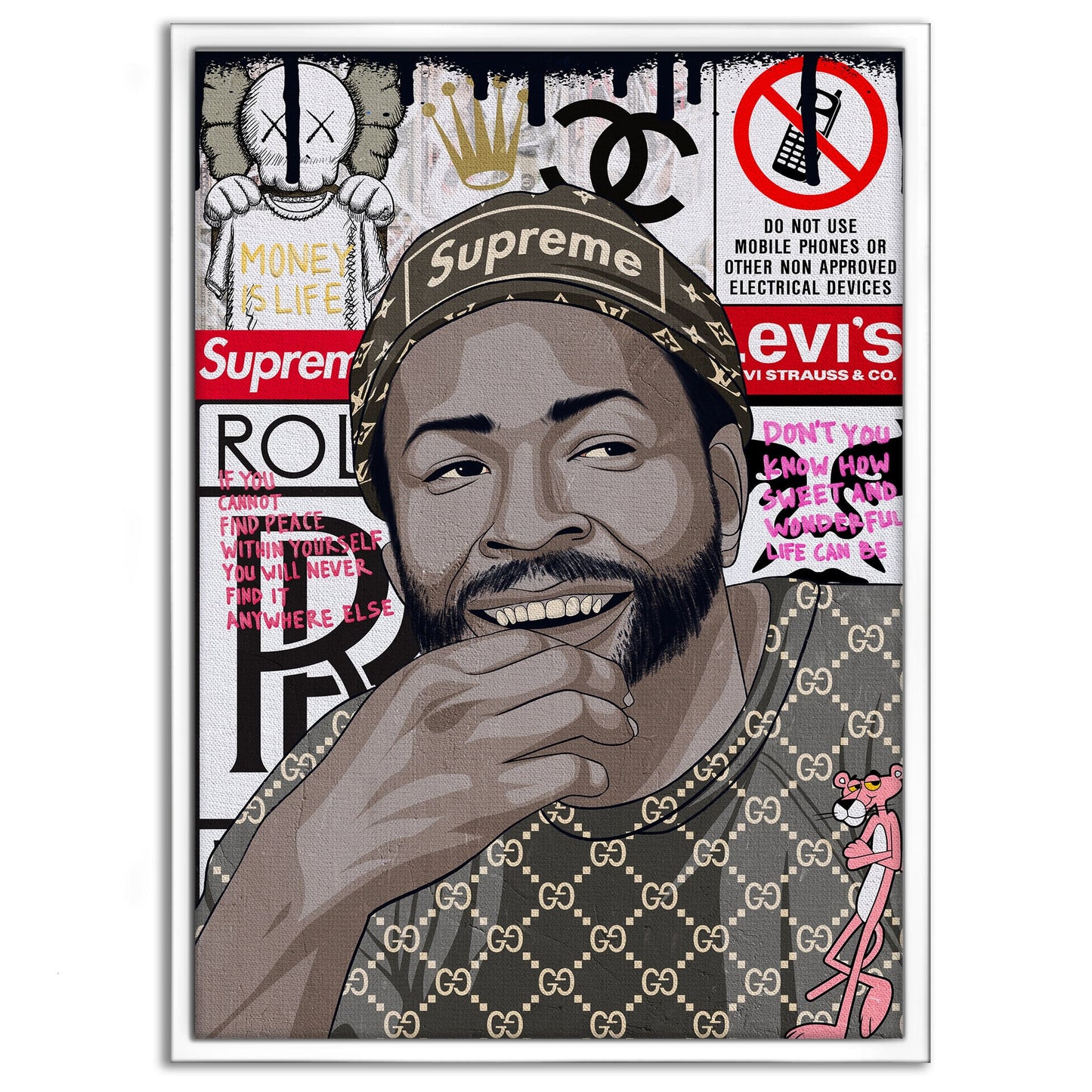 Marvin Gaye - Leinwandbild Pop Art