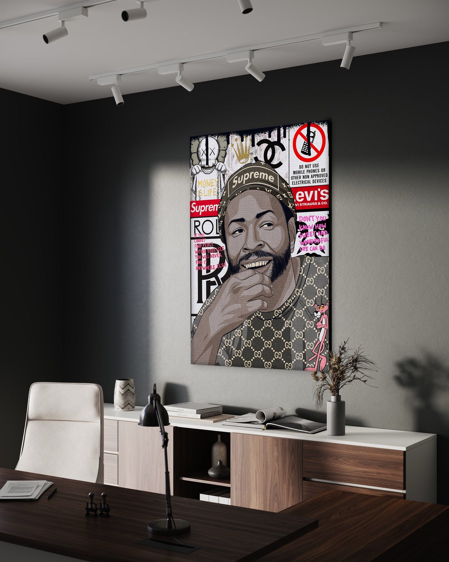 Marvin Gaye - Leinwandbild Pop Art