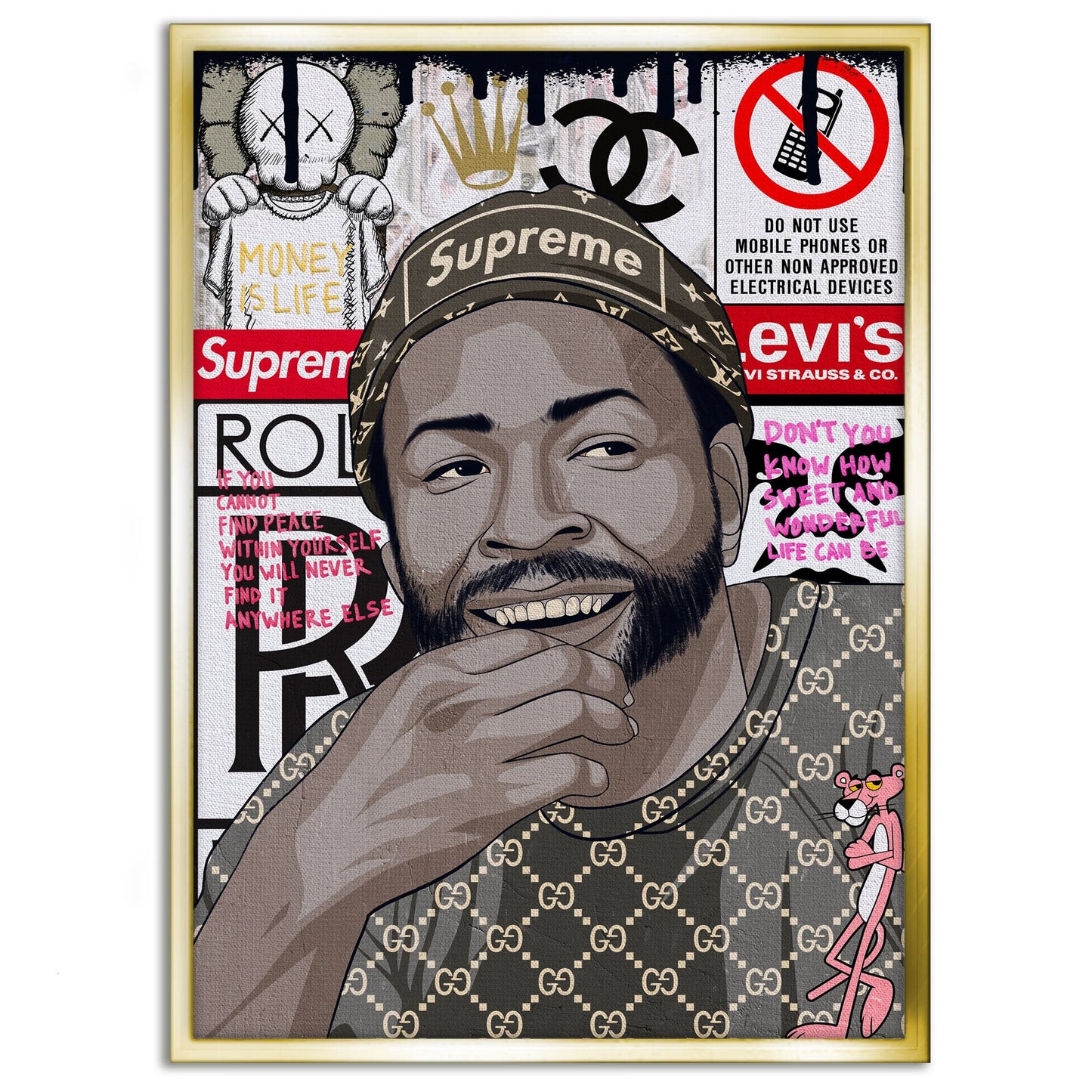 Marvin Gaye - Leinwandbild Pop Art