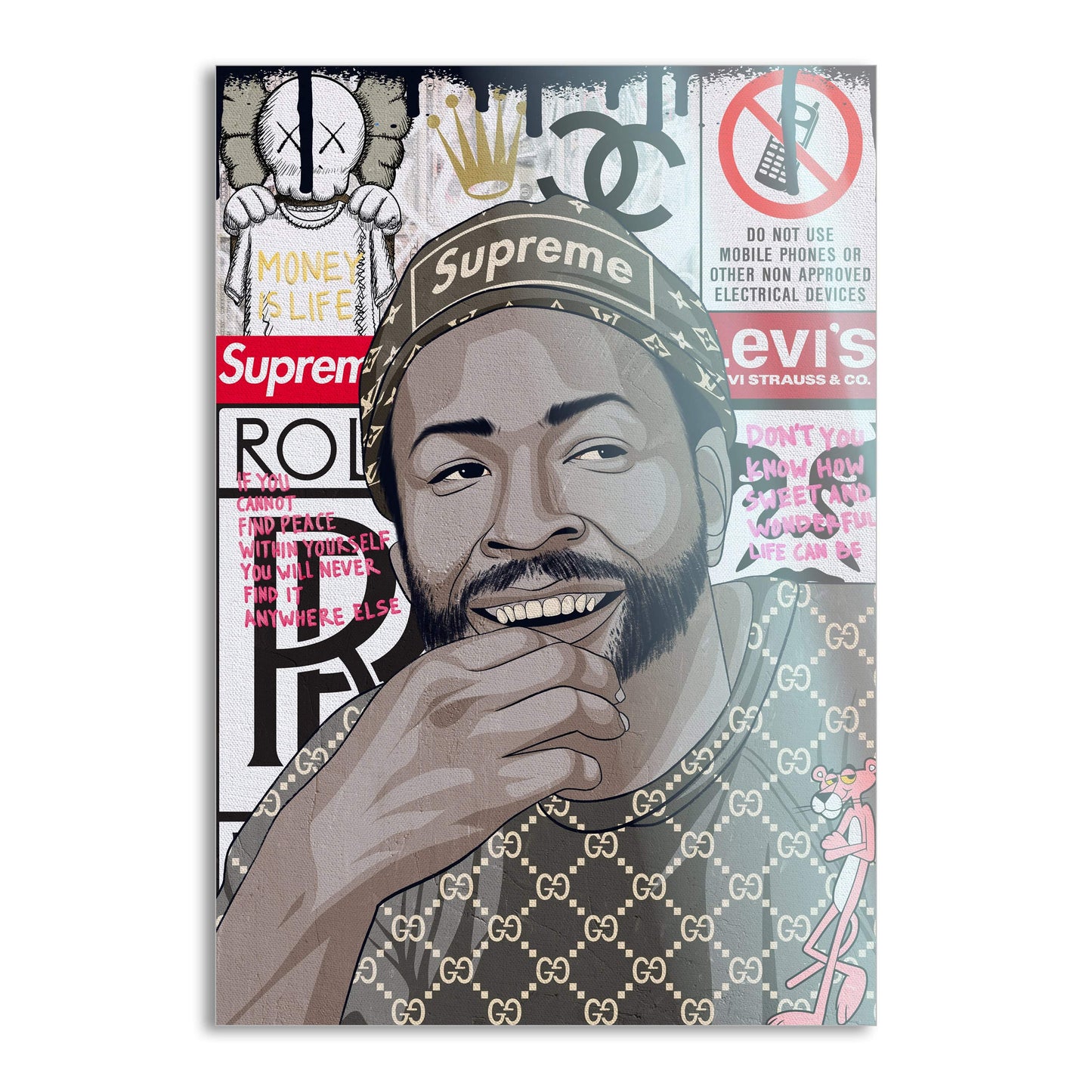 Marvin Gaye - Leinwandbild Pop Art