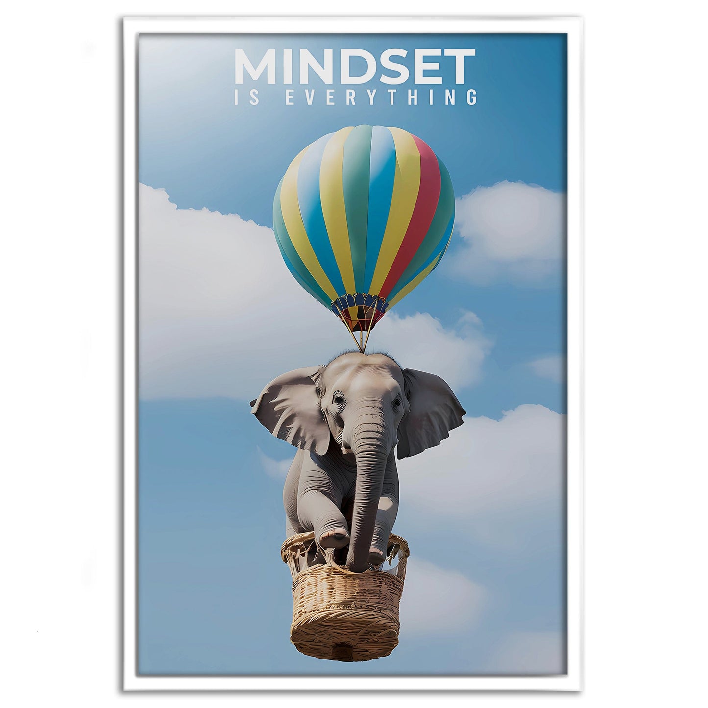 Mindset is everything - Leinwandbild Motivation