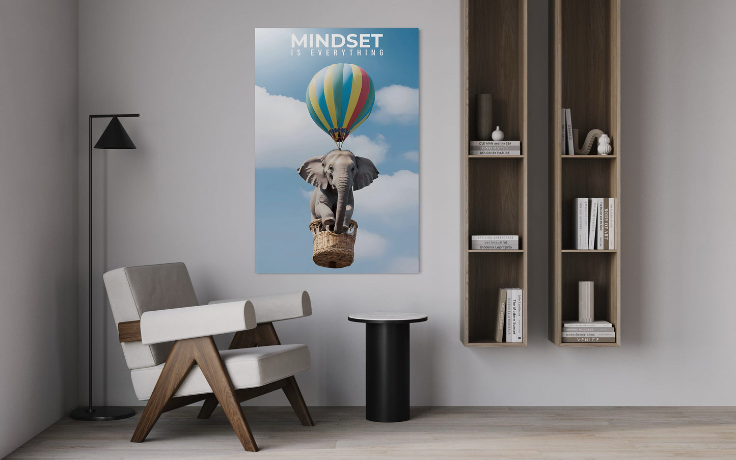 Mindset is everything - Leinwandbild Motivation