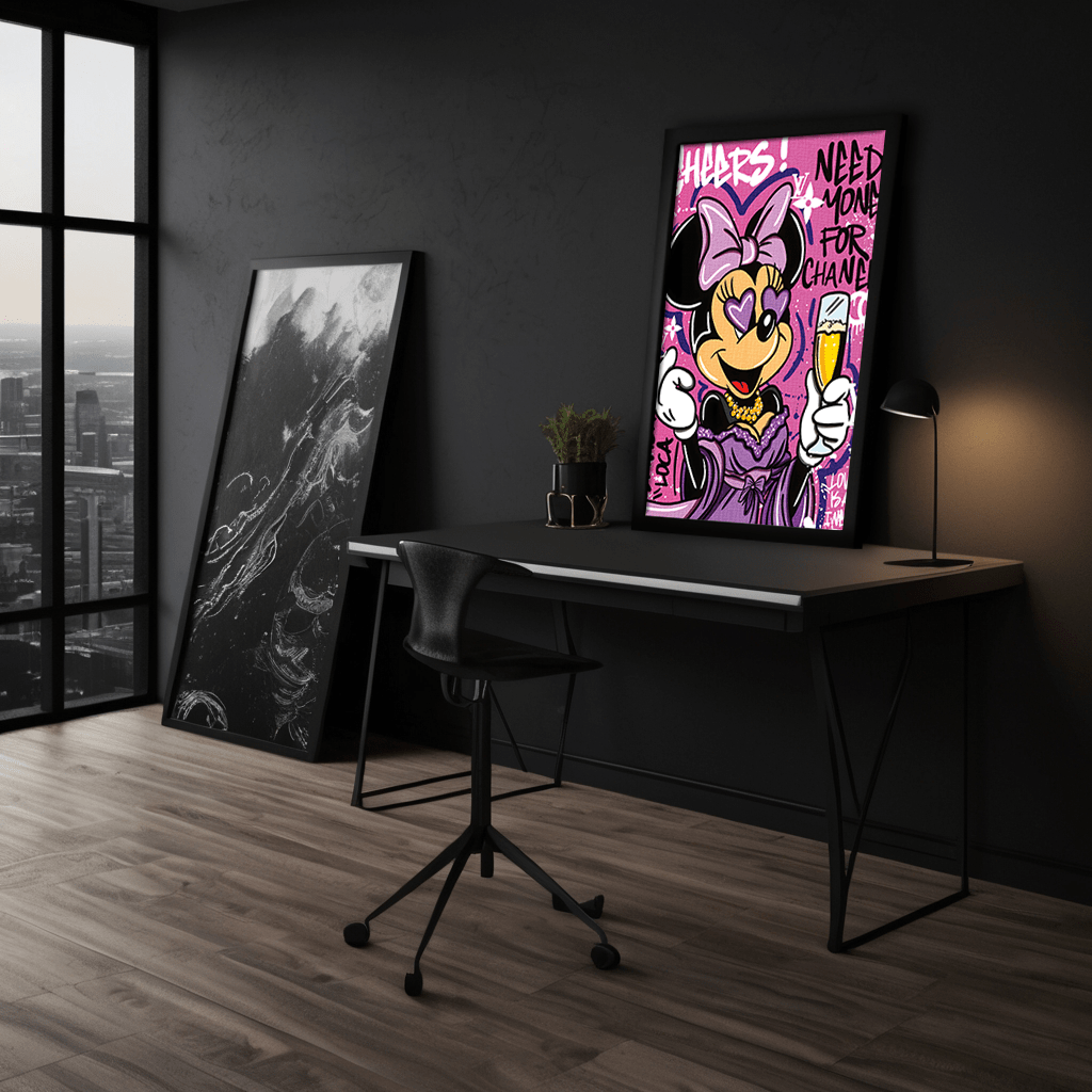 Minnie needs Money - Leinwandbild Pop Art / Motivation