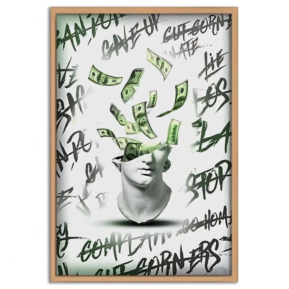 Money Head - Leinwandbild Luxuriös