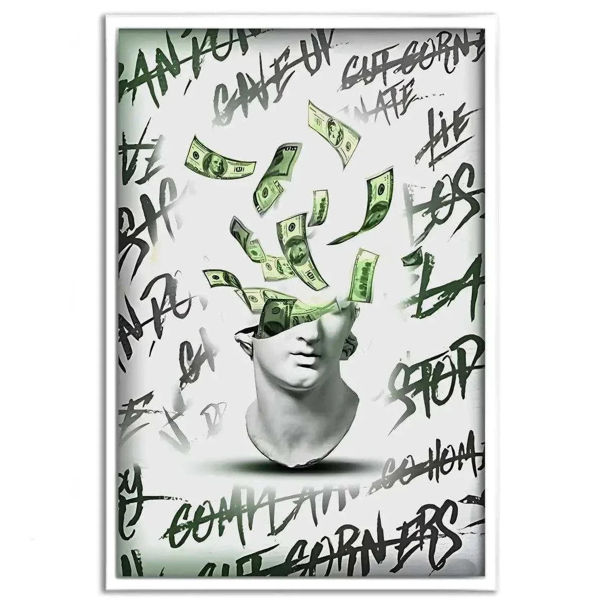 Money Head - Leinwandbild Luxuriös