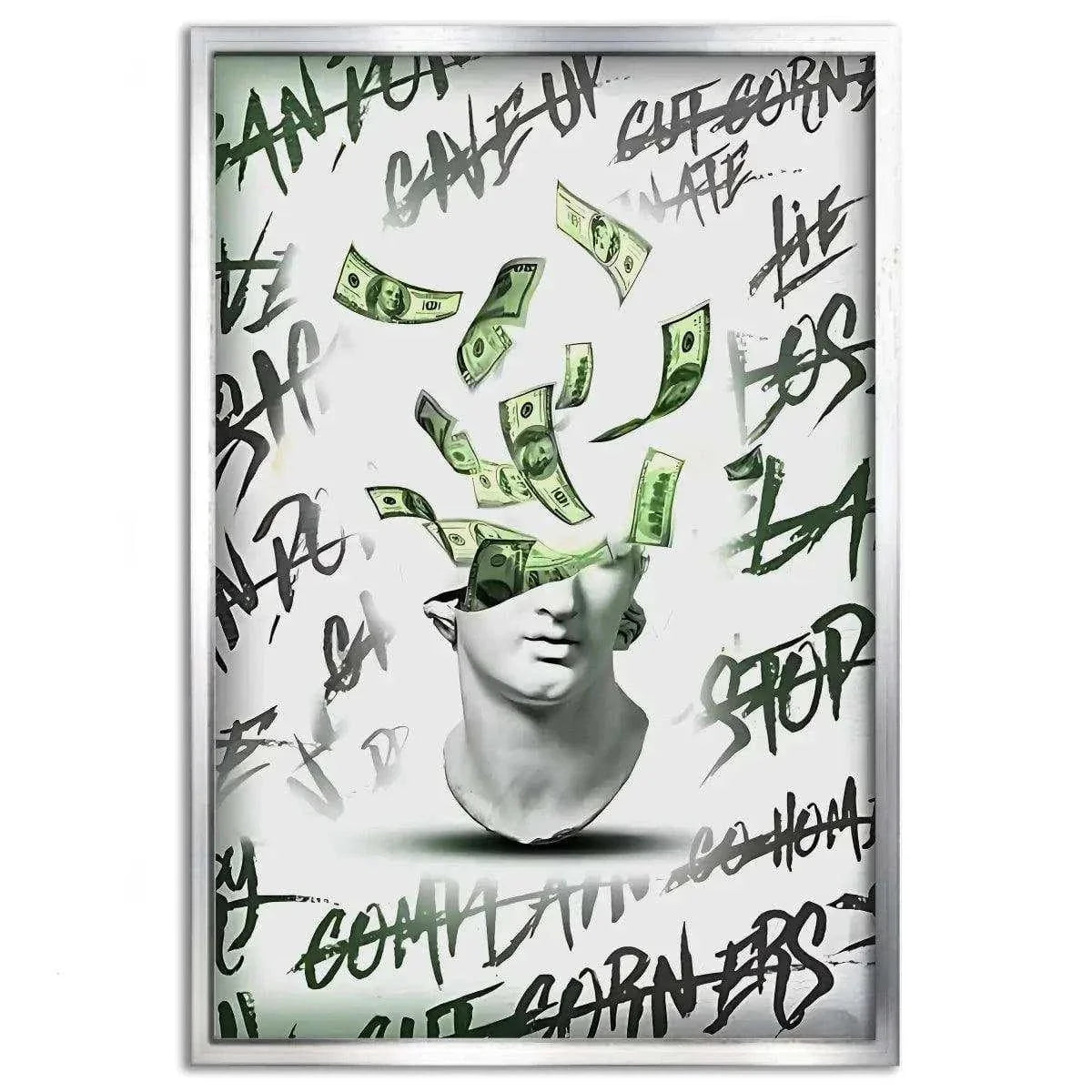 Money Head - Leinwandbild Luxuriös
