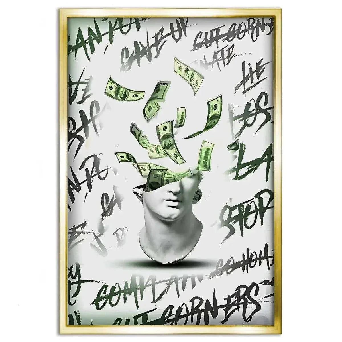 Money Head - Leinwandbild Luxuriös