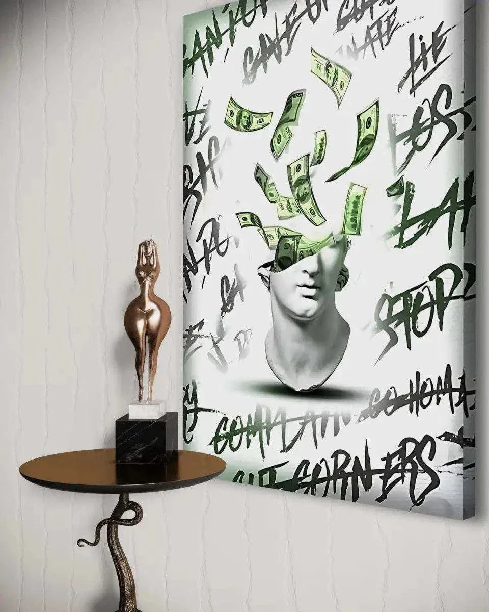 Money Head - Leinwandbild Luxuriös