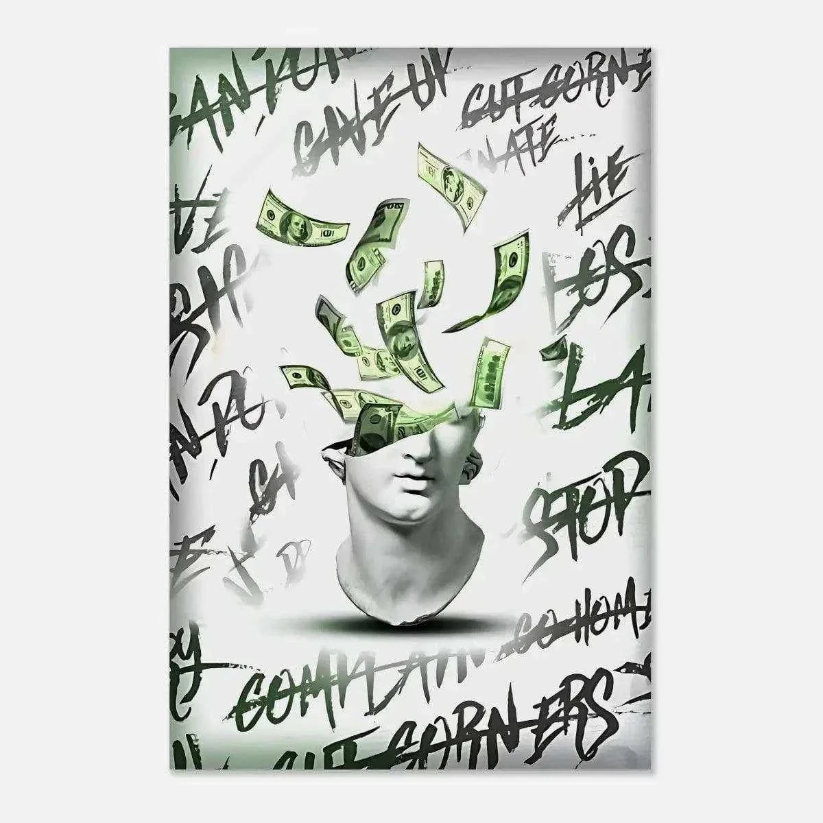 Money Head - Leinwandbild Luxuriös