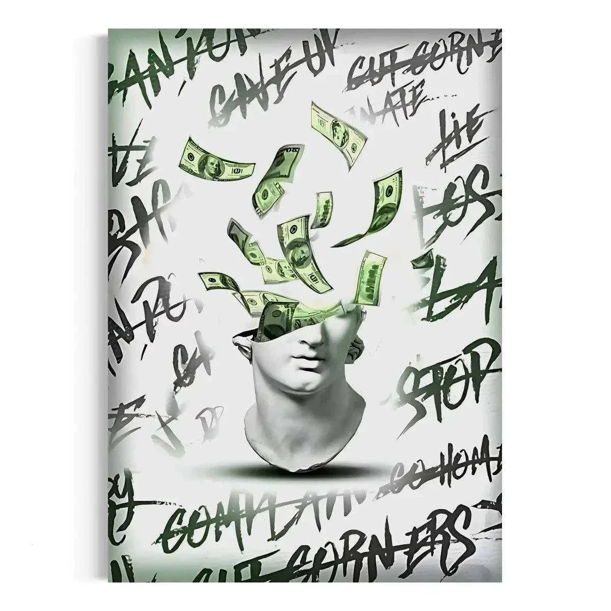 Money Head - Leinwandbild Luxuriös