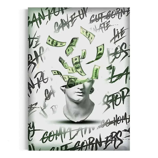 Money Head - Leinwandbild Luxuriös