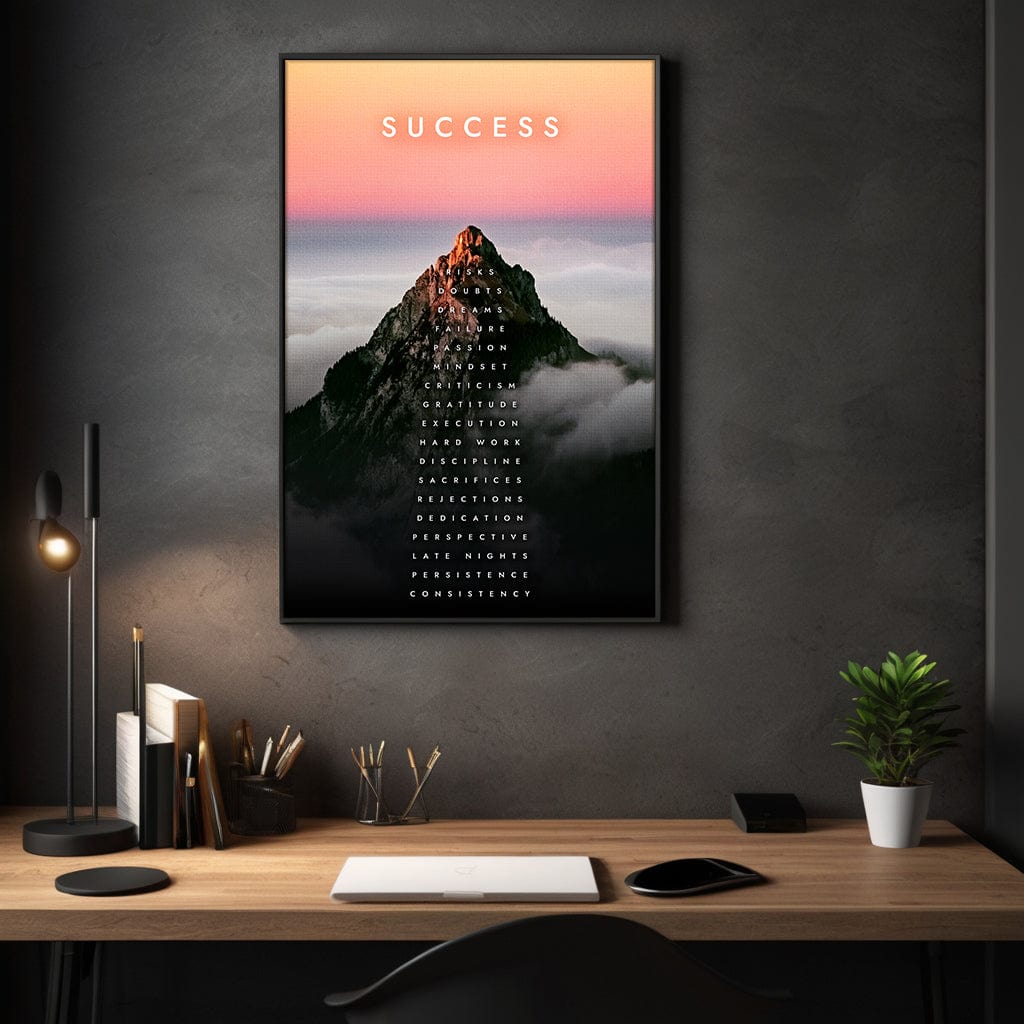 Mountain of Success - Leinwandbild Motivation
