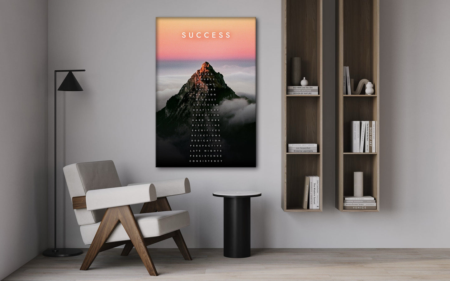 Mountain of Success - Leinwandbild Motivation