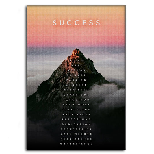 Mountain of Success - Leinwandbild Motivation