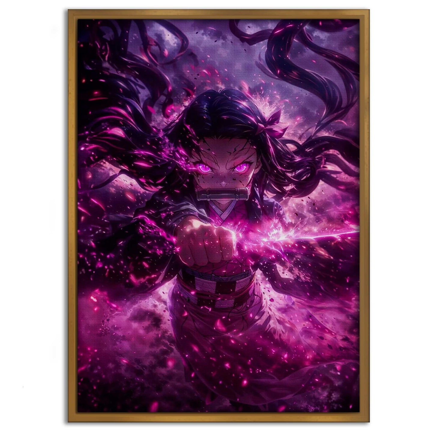 Nezuko Rage - Demon Slayer - Anime Leinwandbild