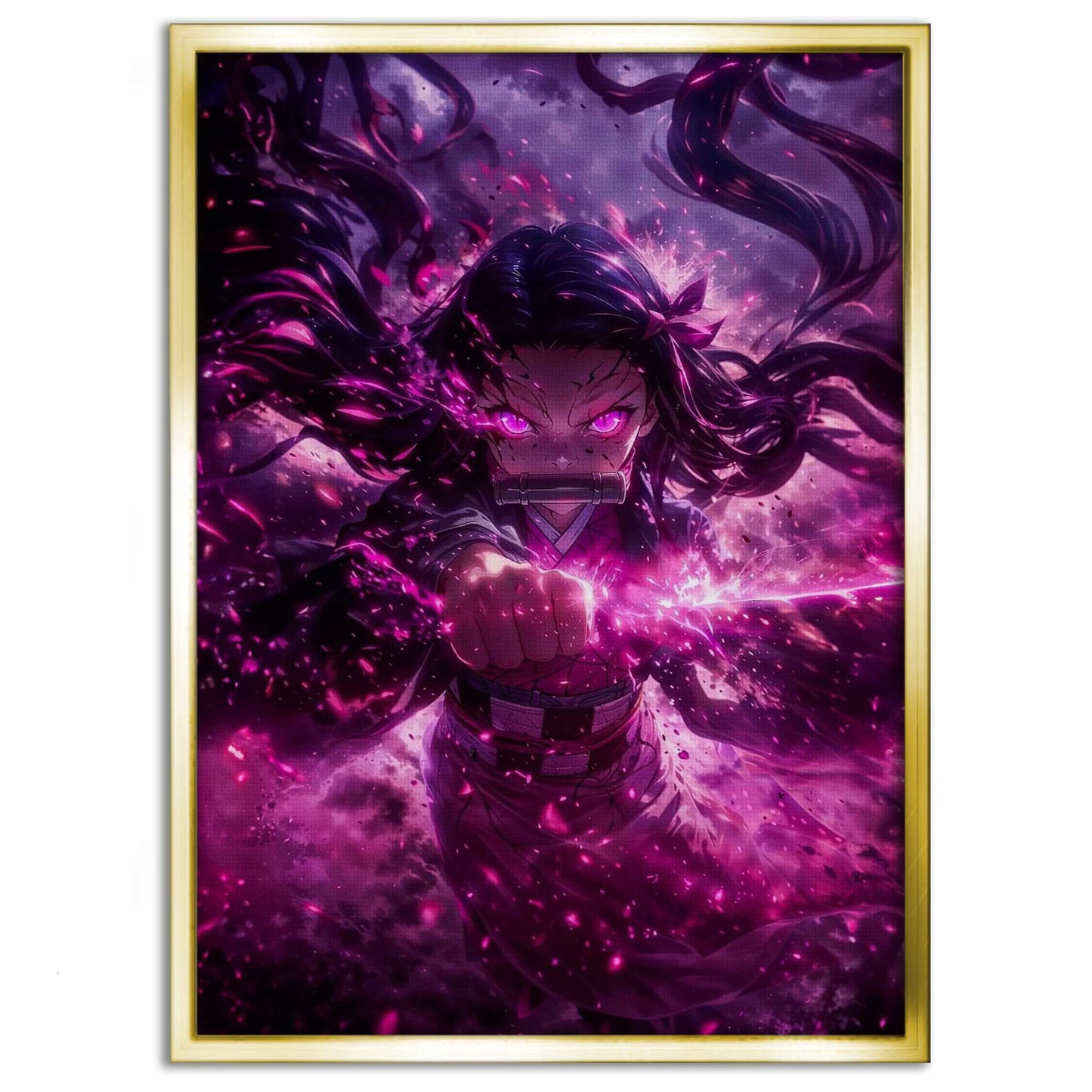 Nezuko Rage - Demon Slayer - Anime Leinwandbild
