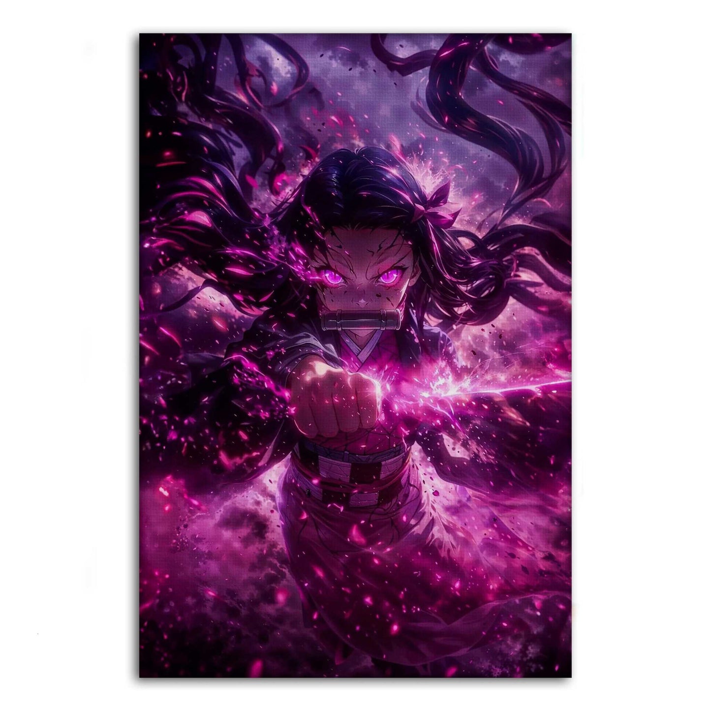 Nezuko Rage - Demon Slayer - Anime Leinwandbild