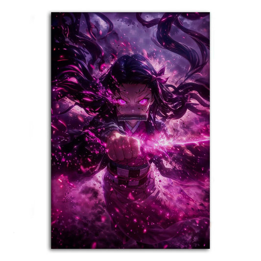 Nezuko Rage - Demon Slayer - Anime Leinwandbild