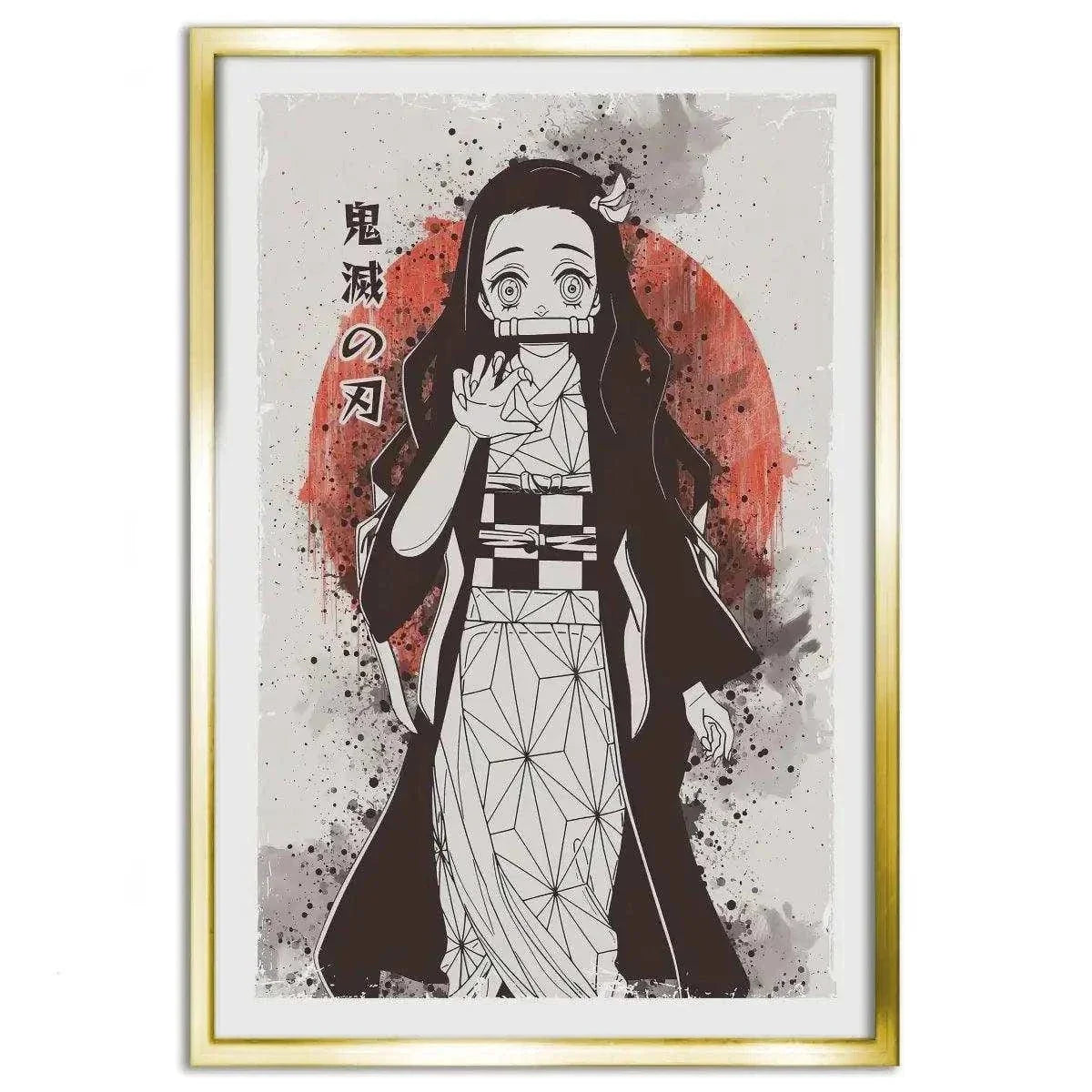 Nezuko Vintage - Demon Slayer - Anime Leinwandbild