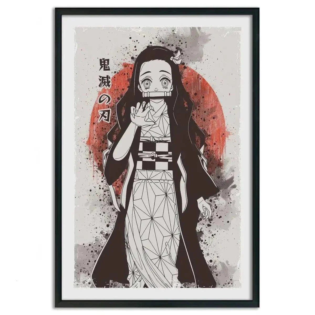 Nezuko Vintage - Demon Slayer - Anime Leinwandbild