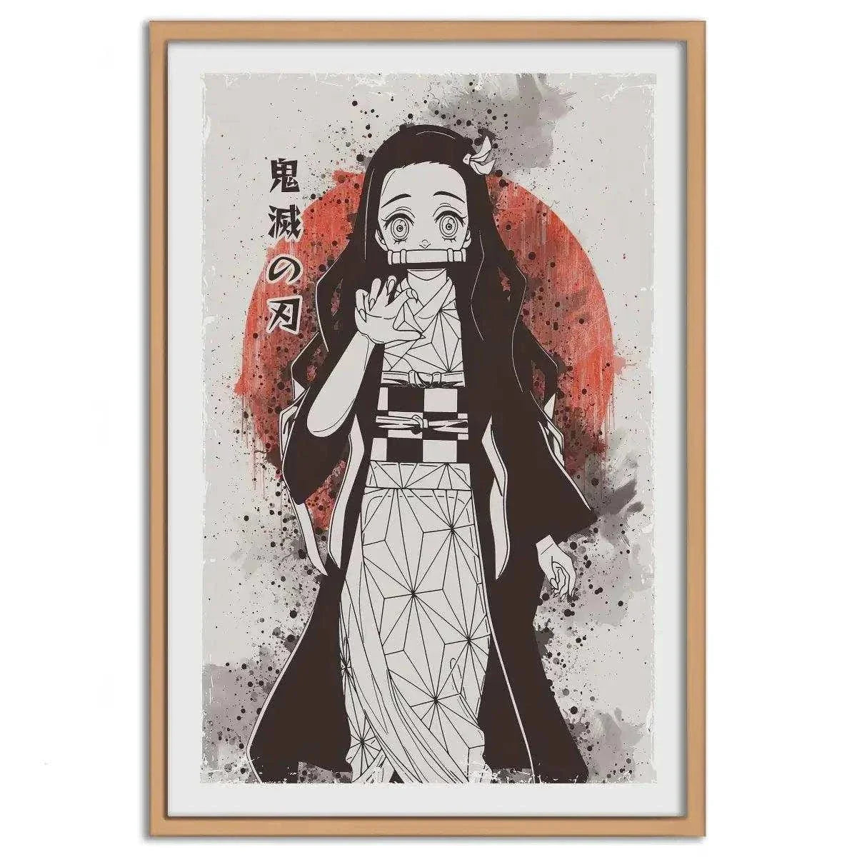 Nezuko Vintage - Demon Slayer - Anime Leinwandbild