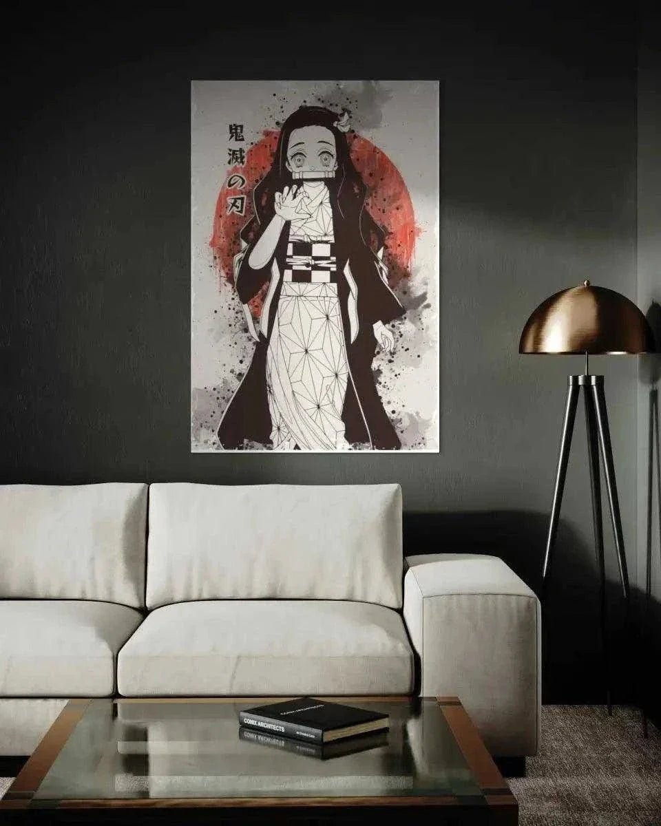 Nezuko Vintage - Demon Slayer - Anime Leinwandbild
