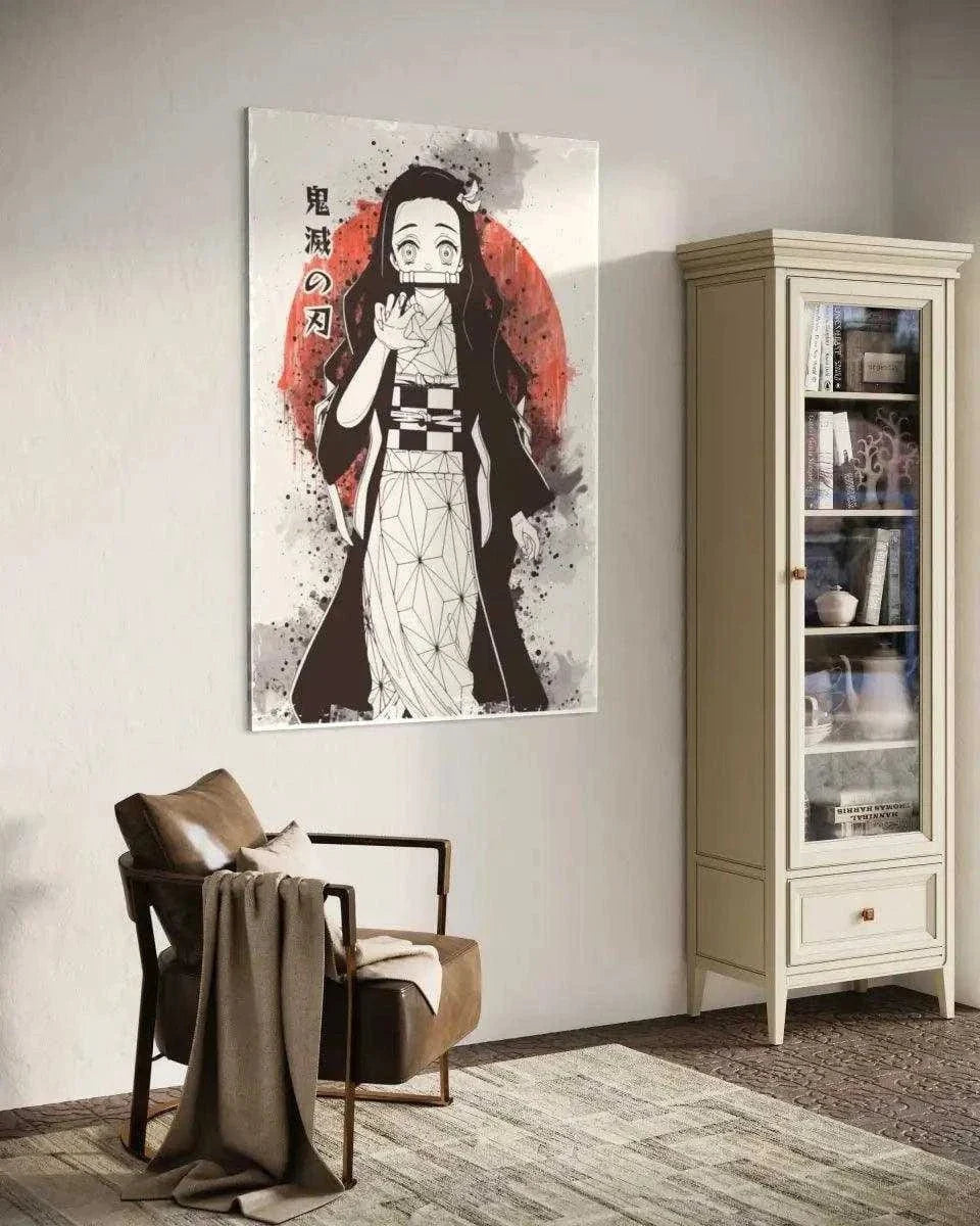 Nezuko Vintage - Demon Slayer - Anime Leinwandbild