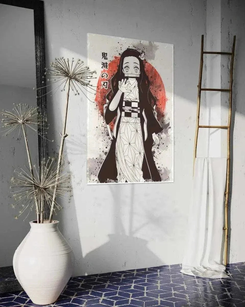 Nezuko Vintage - Demon Slayer - Anime Leinwandbild