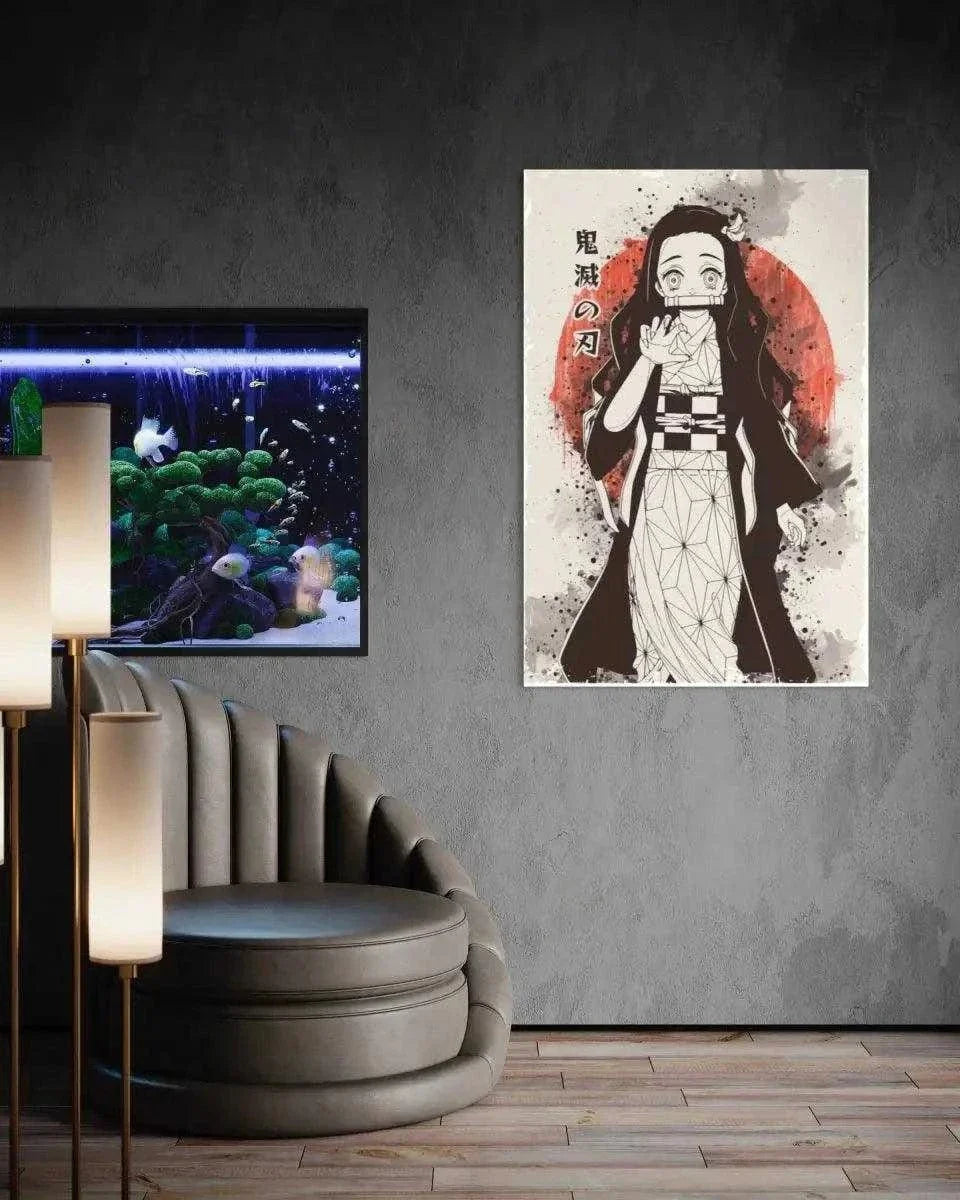 Nezuko Vintage - Demon Slayer - Anime Leinwandbild