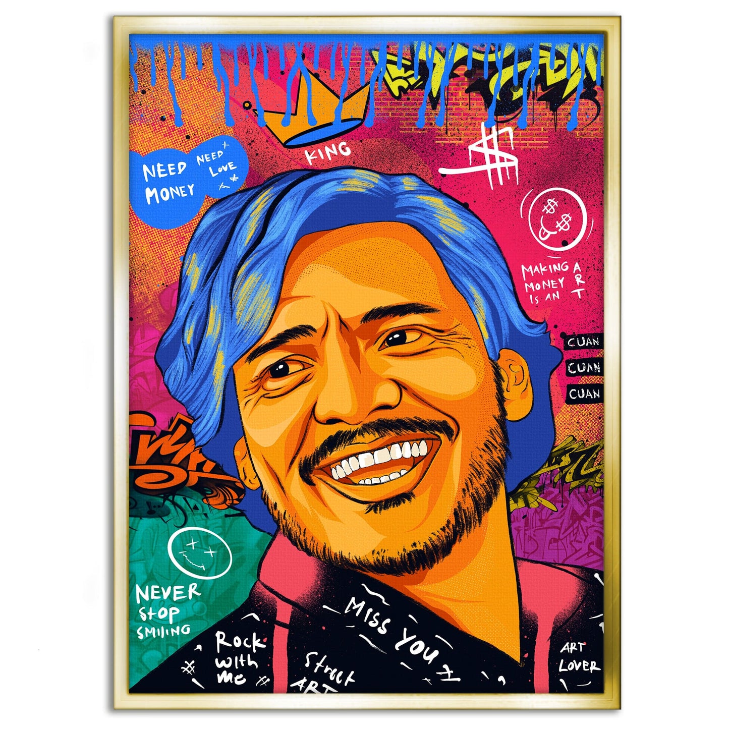 Nicolas Pedro A - Leinwandbild Pop Art