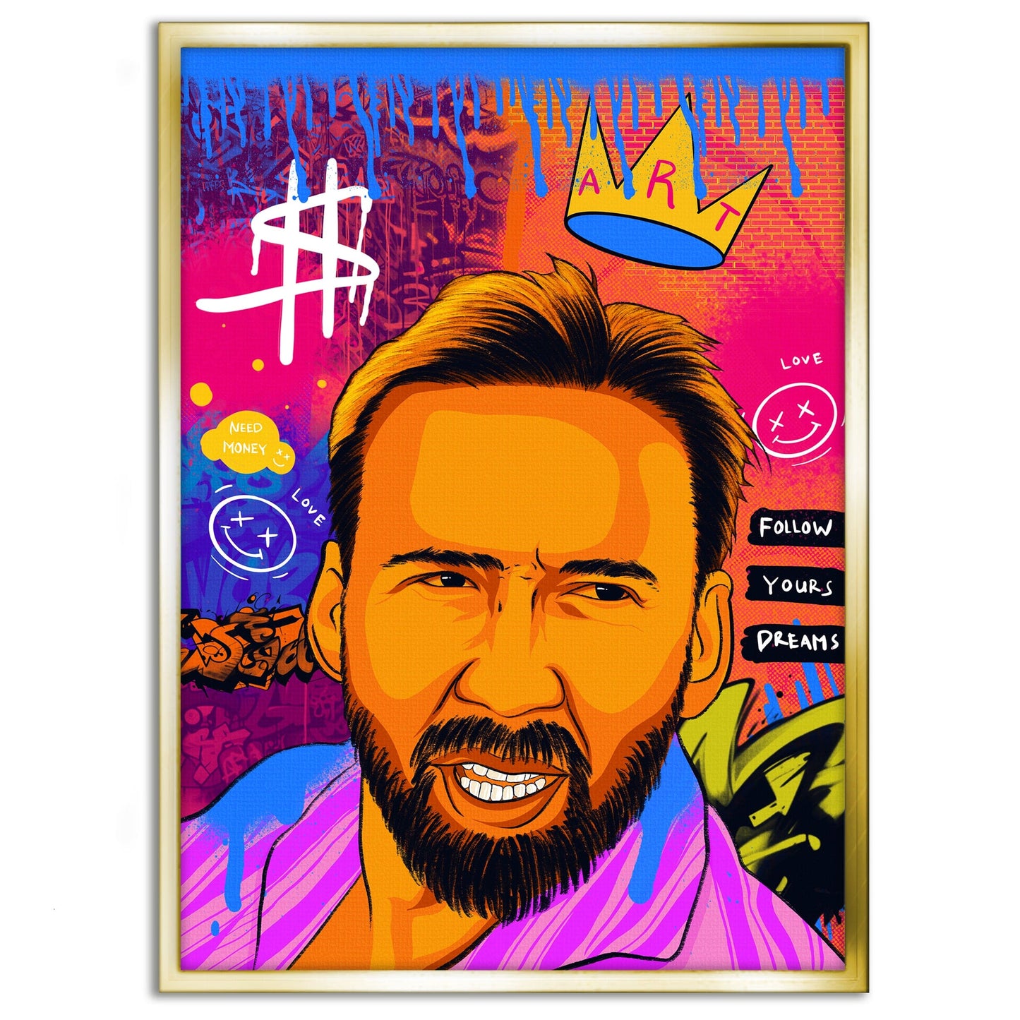 Nicolas Pedro B - Leinwandbild Pop Art