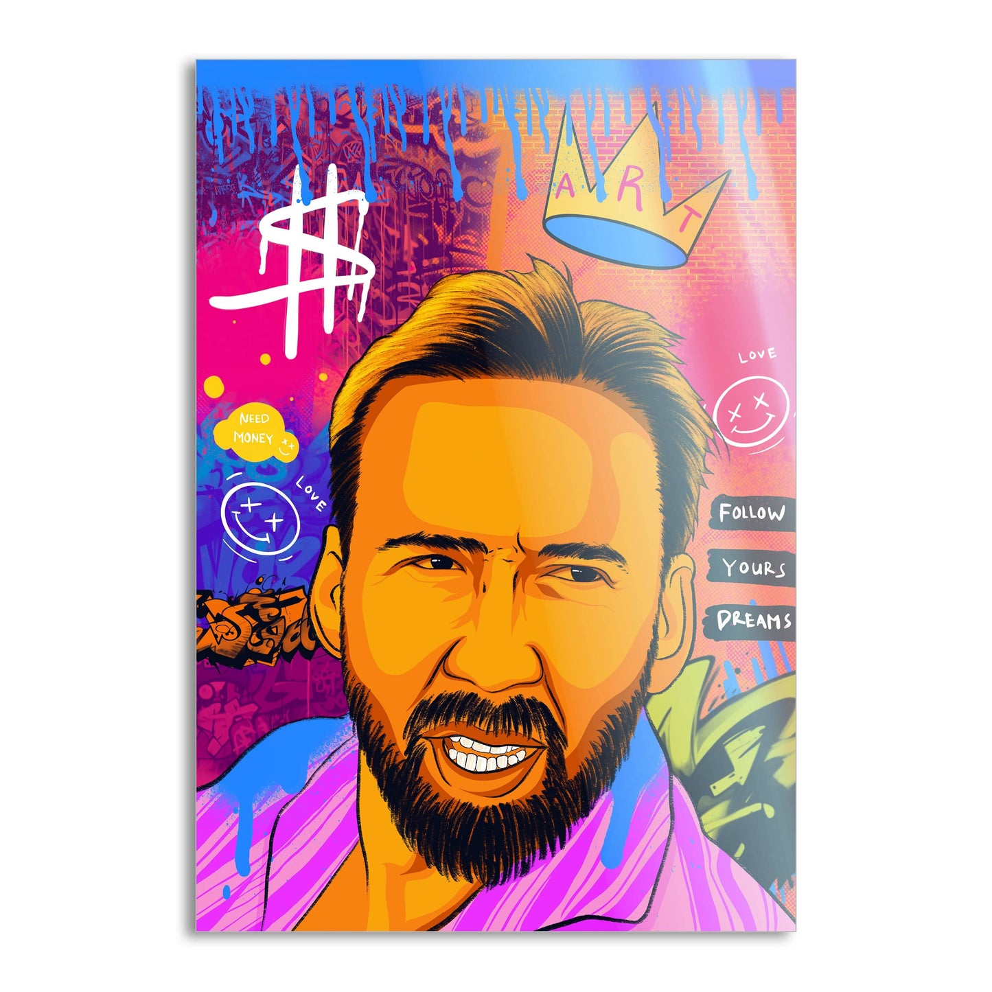 Nicolas Pedro B - Leinwandbild Pop Art