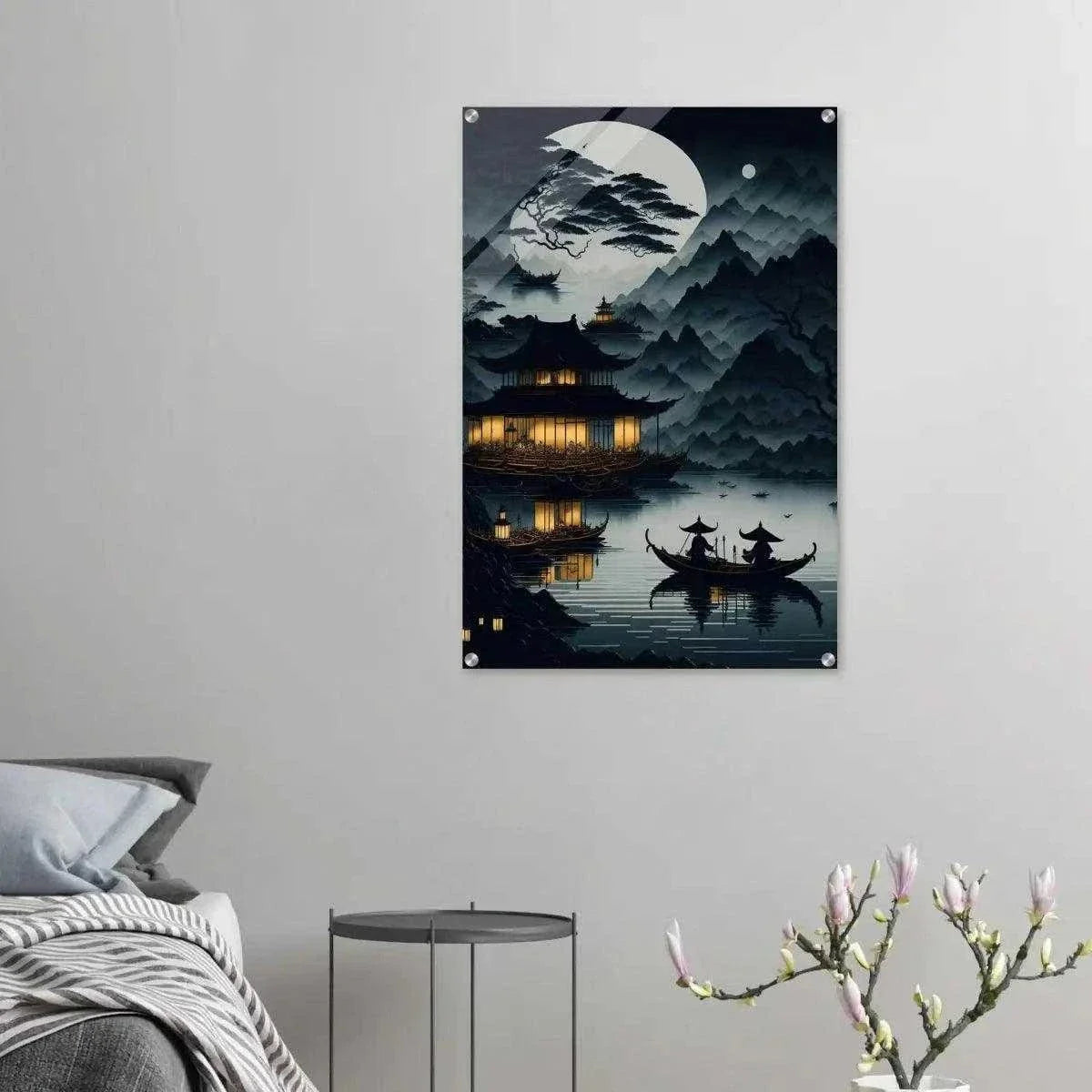 Night Sea - Leinwandbild Japanisch