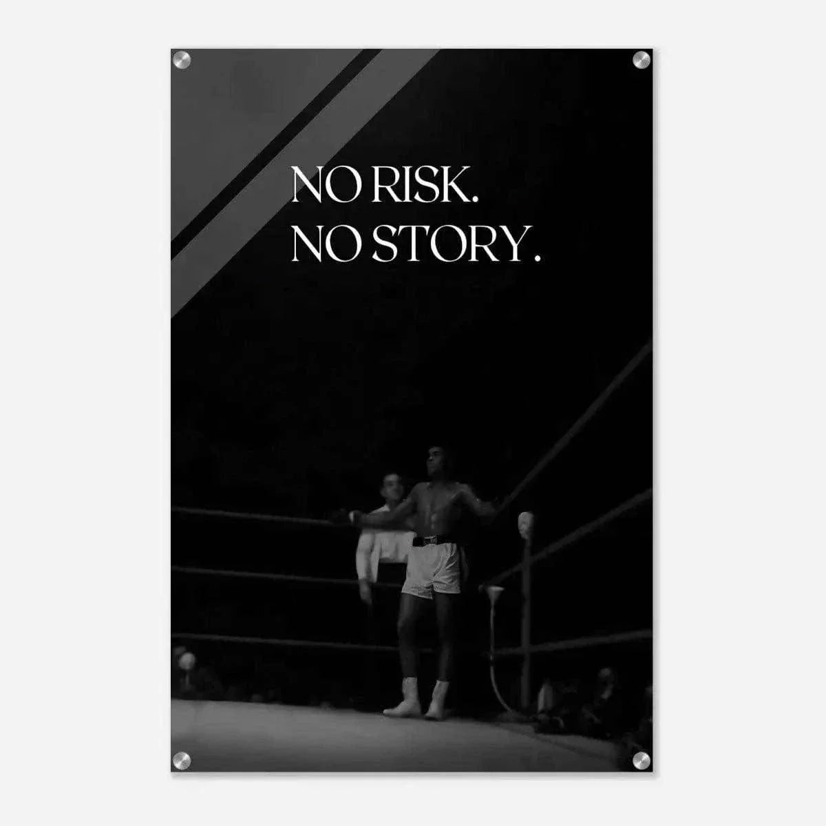 No risk. No story. - Leinwandbild Motivation