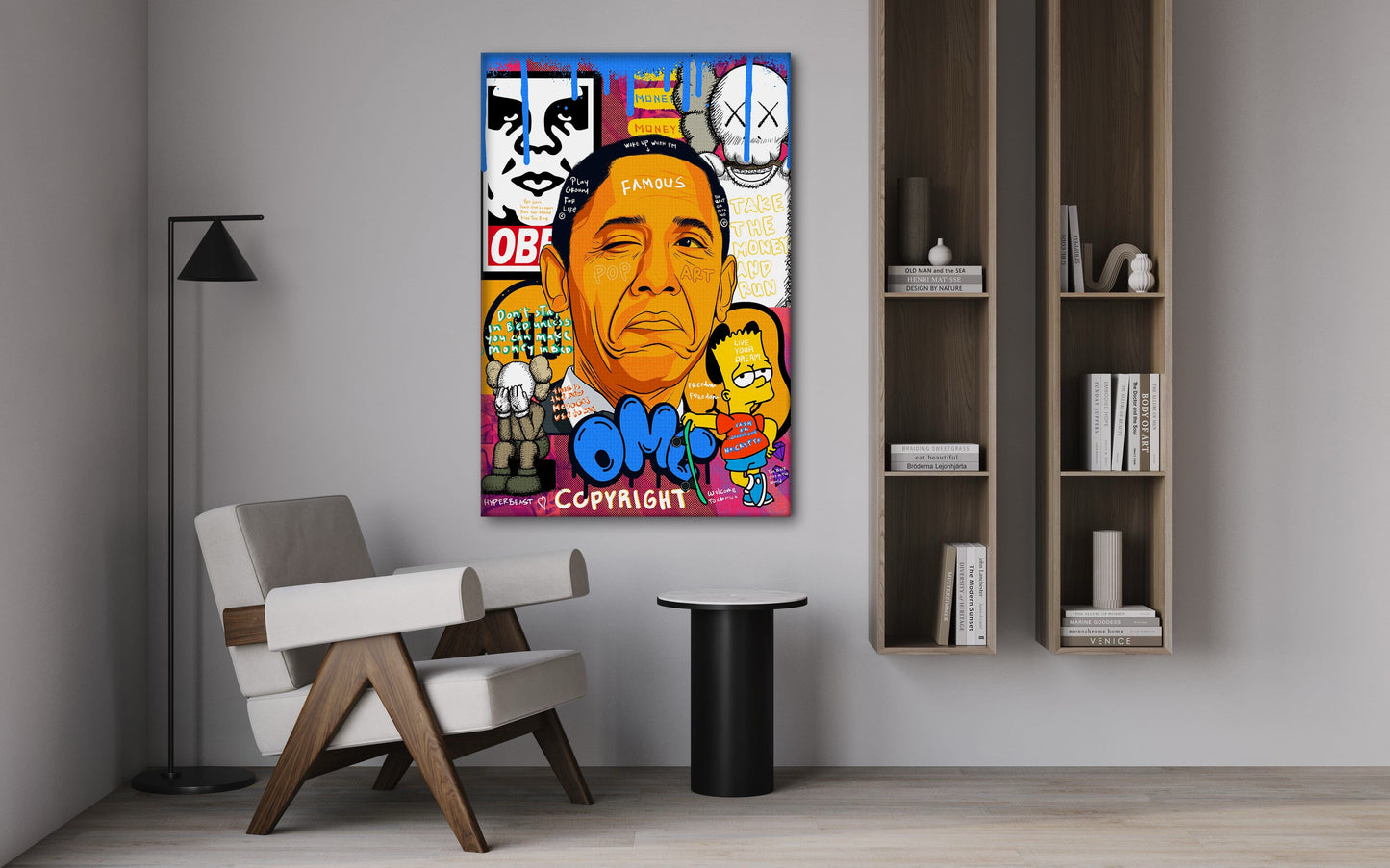 Obama - Leinwandbild Pop Art