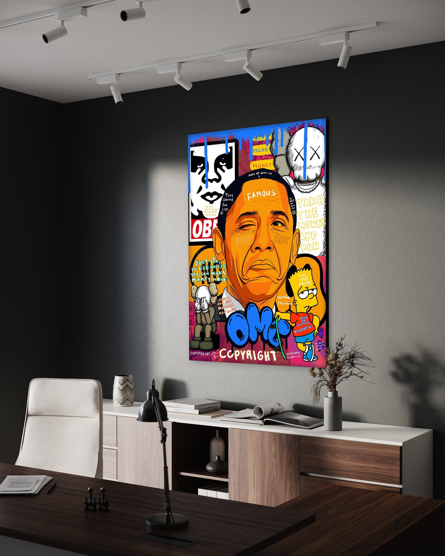 Obama - Leinwandbild Pop Art