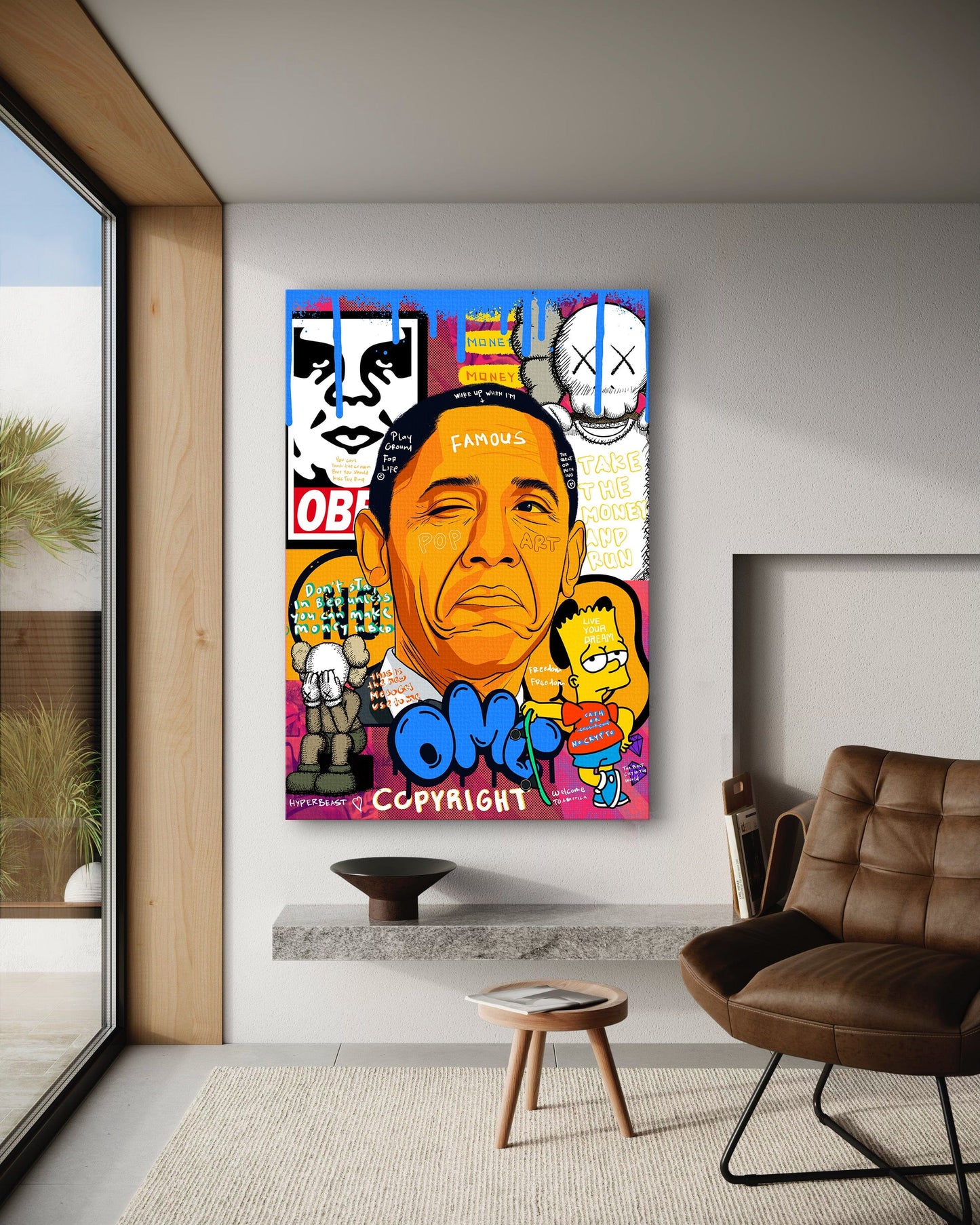 Obama - Leinwandbild Pop Art