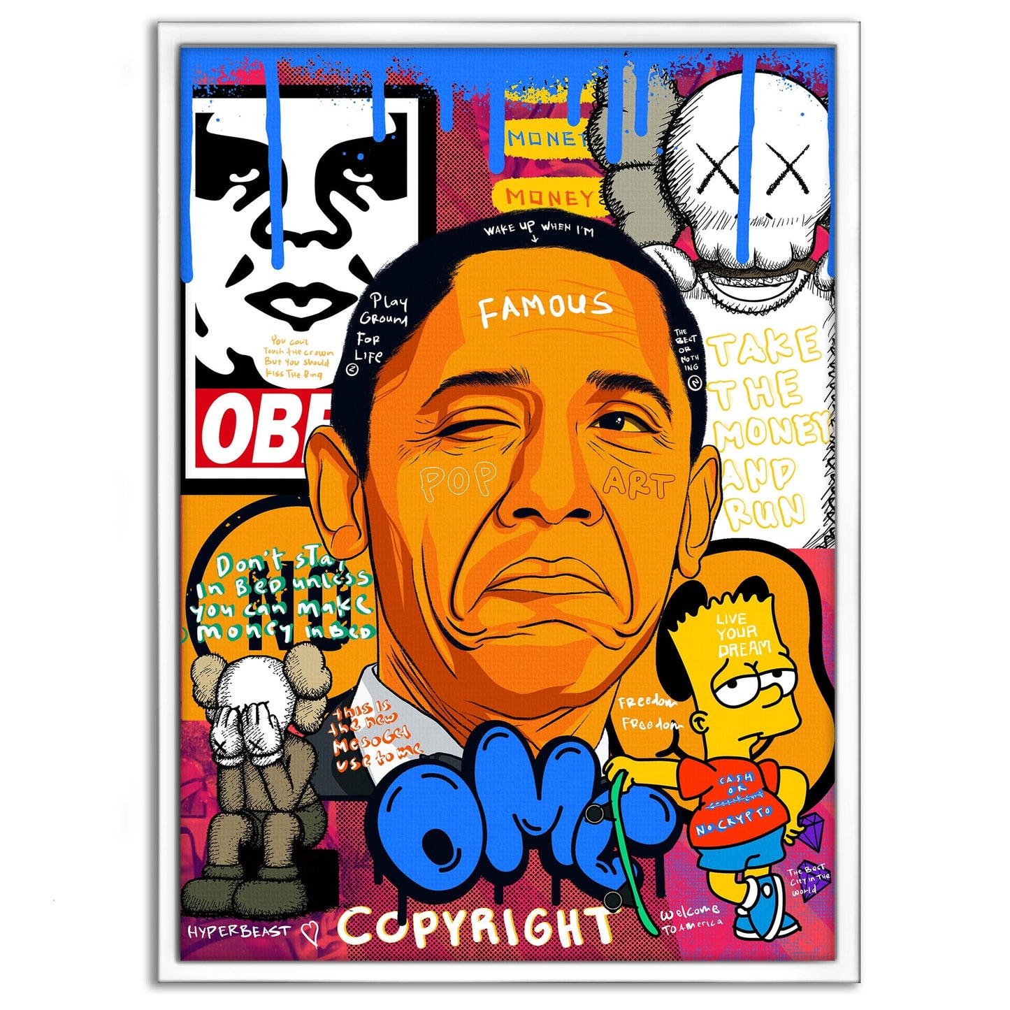Obama - Leinwandbild Pop Art