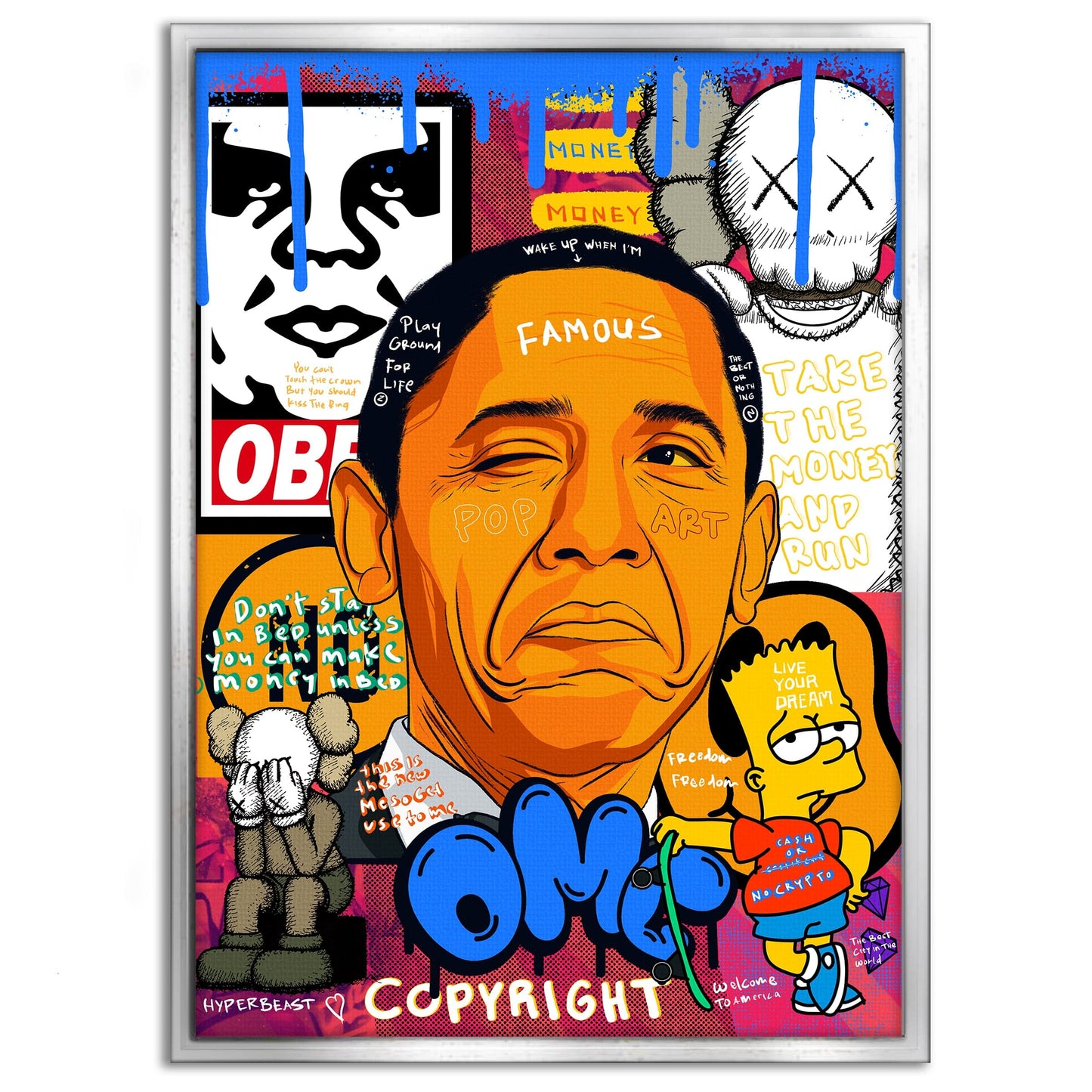 Obama - Leinwandbild Pop Art